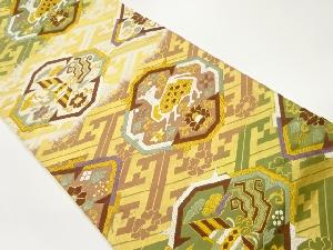 抽象に鳳凰・有栖川模様織出し袋帯